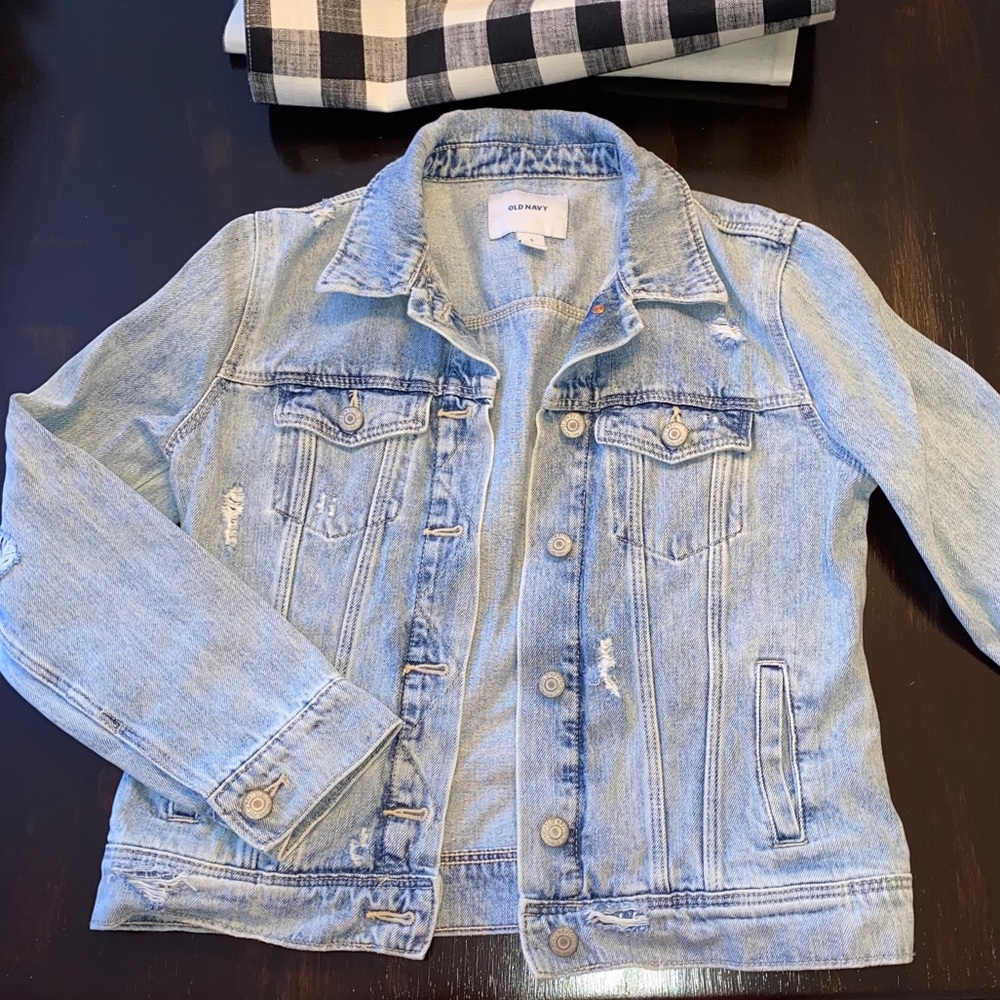Distressed Light wash Denim Jacket